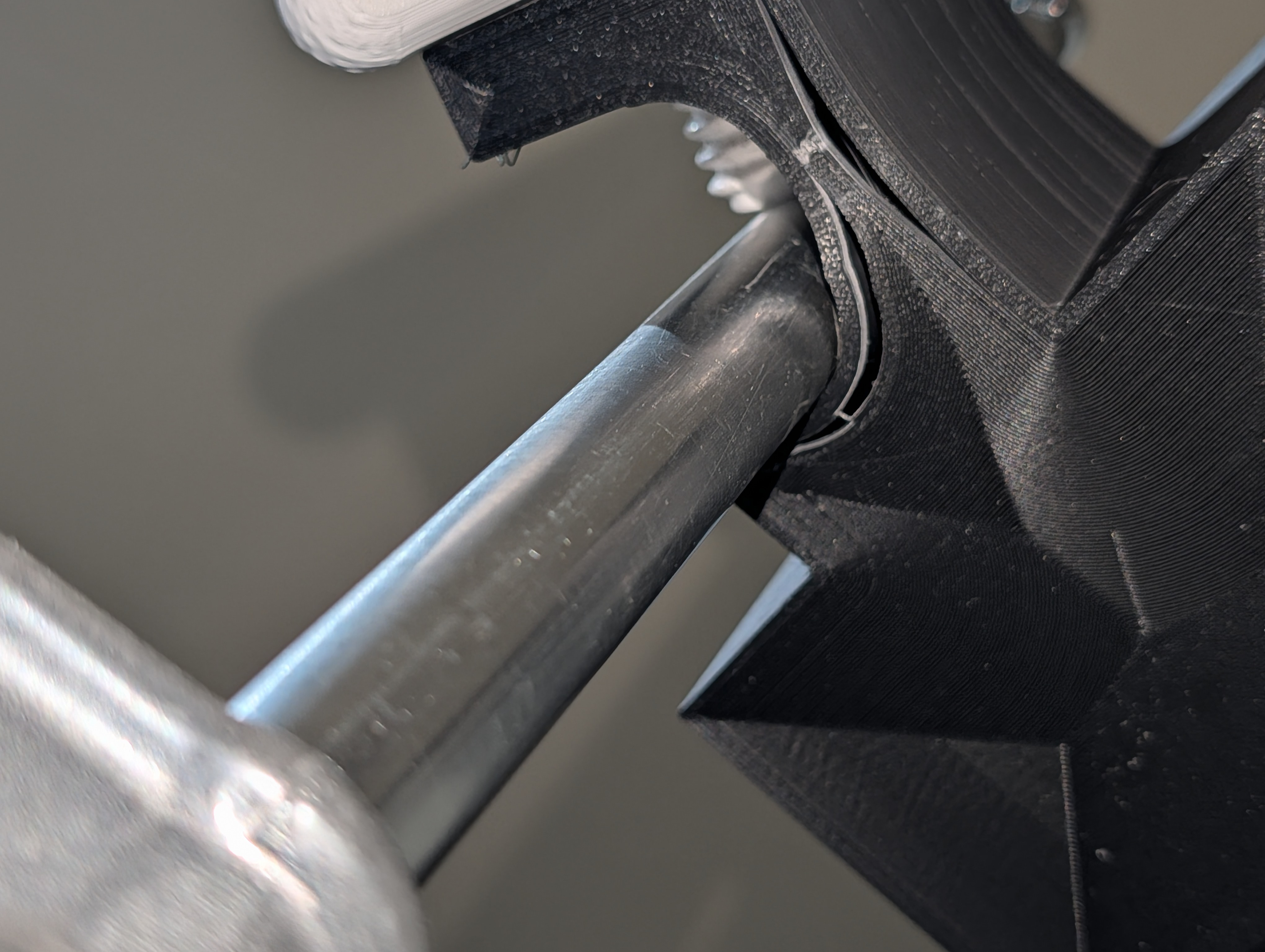 Close-up of failure point